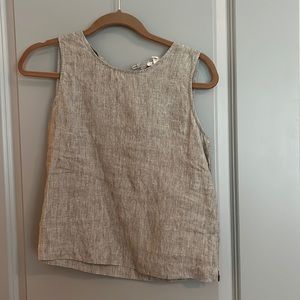 Eileen Fisher natural linen tank top size PP